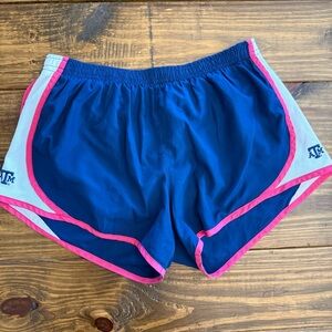 Texas A&M Women's Navy and Pink Running Shorts